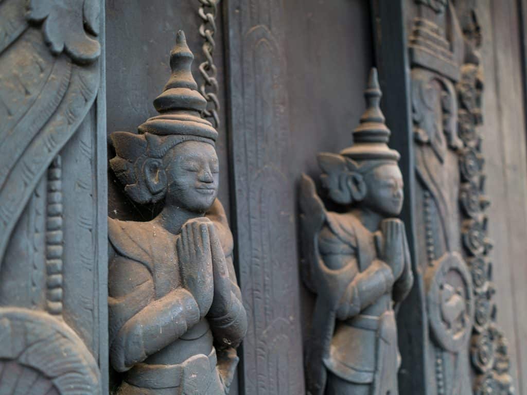 Doors at Golden Palace Monastery, Mandalay, Myanmar (2017-09)