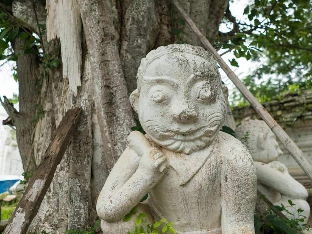 Shrine outside Hsinbyume Paya, Mingun, Mandalay, Myanmar (2017-09)