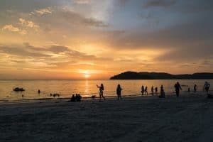 Sunset at Pantai Cenang beach, Langkawi, Malaysia