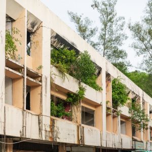 Ruin in downtown Bandar Seri Begawan, Brunei