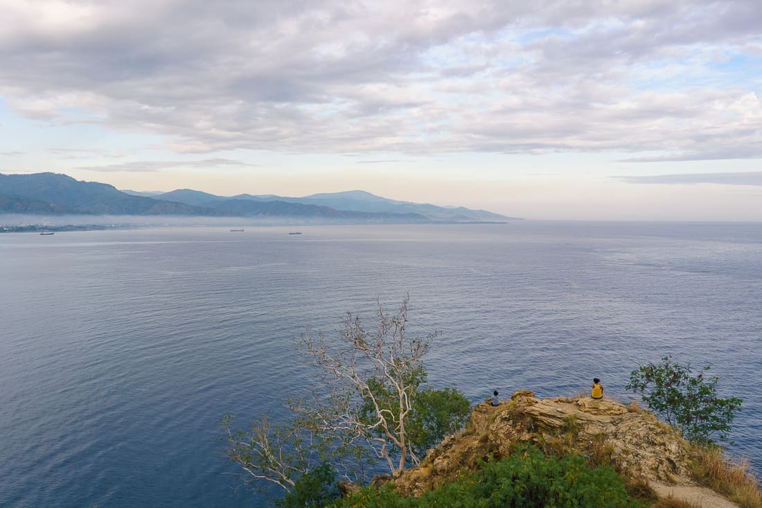 Dili from Christo Rei monument at sunrise, East Timor