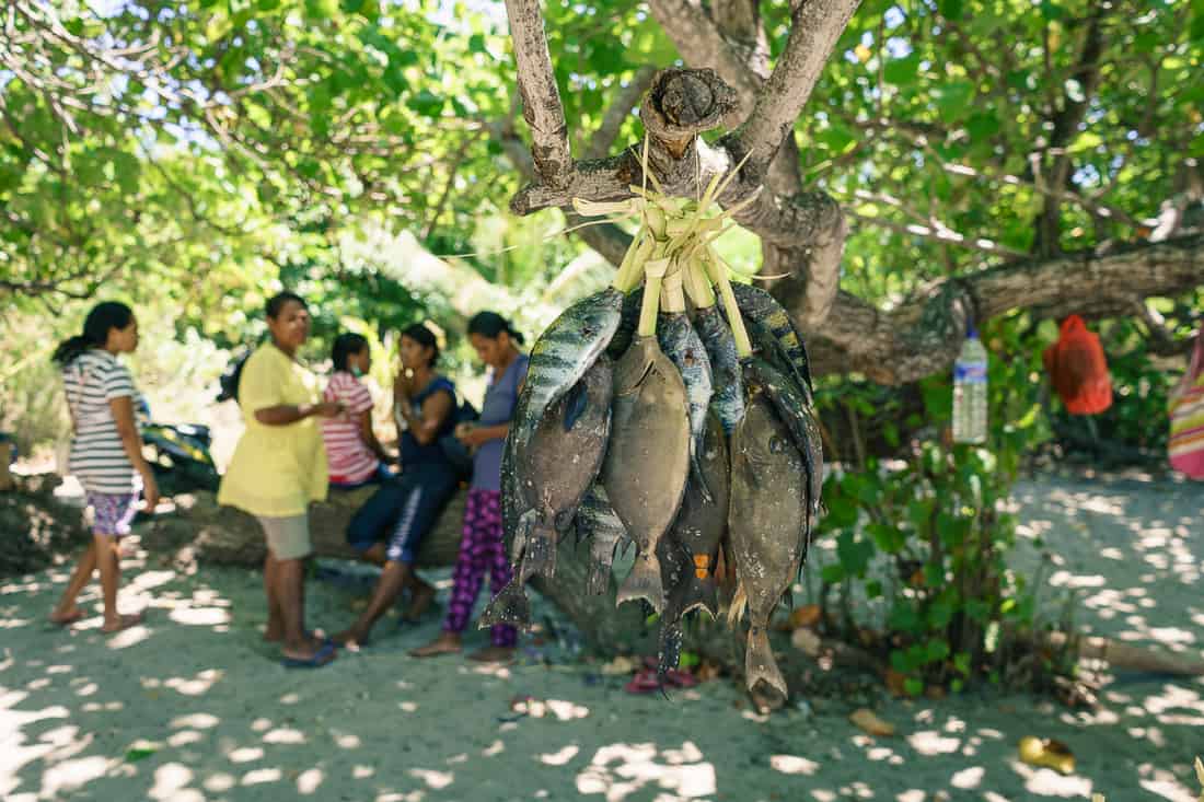 Fish on the market, Beloi, Atauro, East Timor