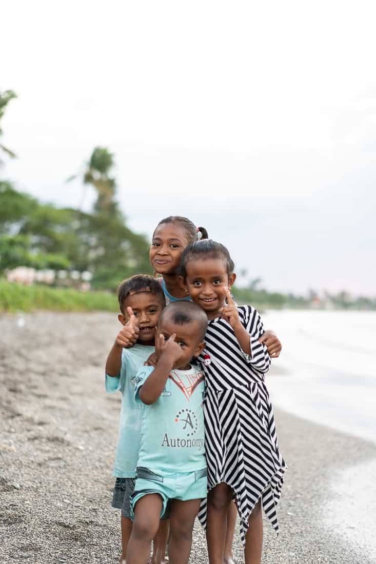 Kids on the beach in Dili, East Timor