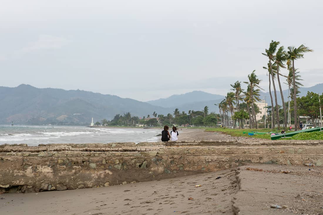 Rainy day on Dili beach, East Timor