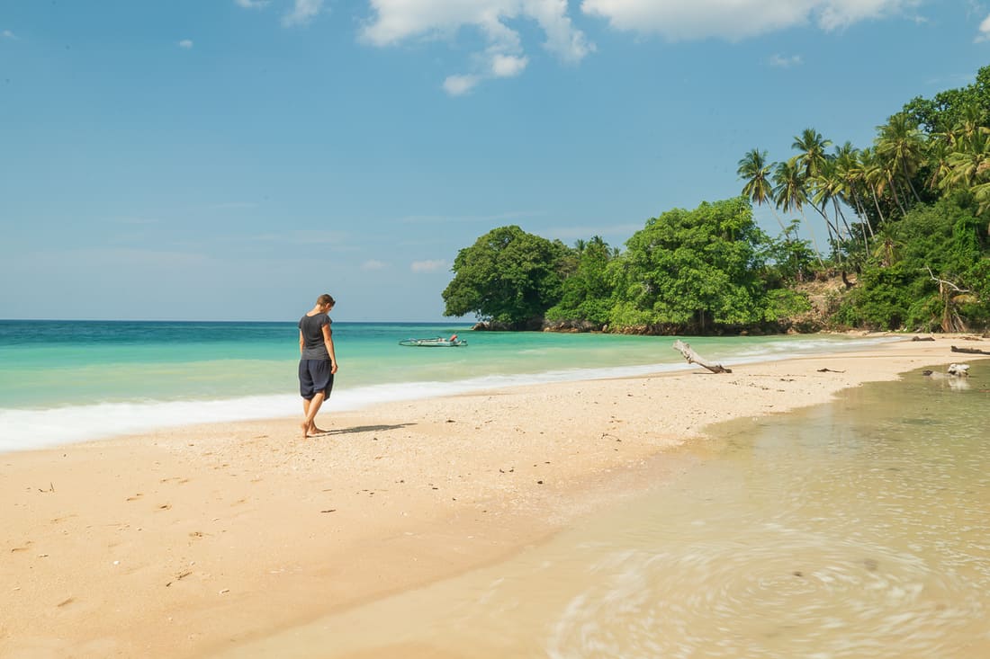 Carola at Baucau beach, East Timor