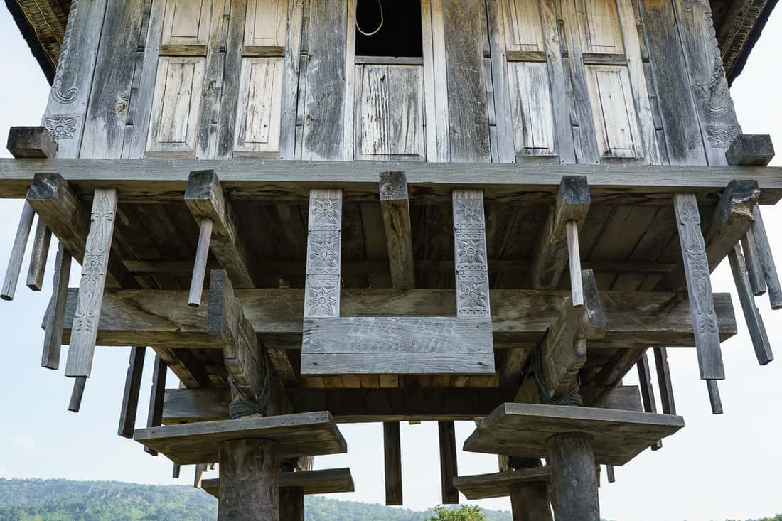 Tradisional stilted house, Com, East Timor