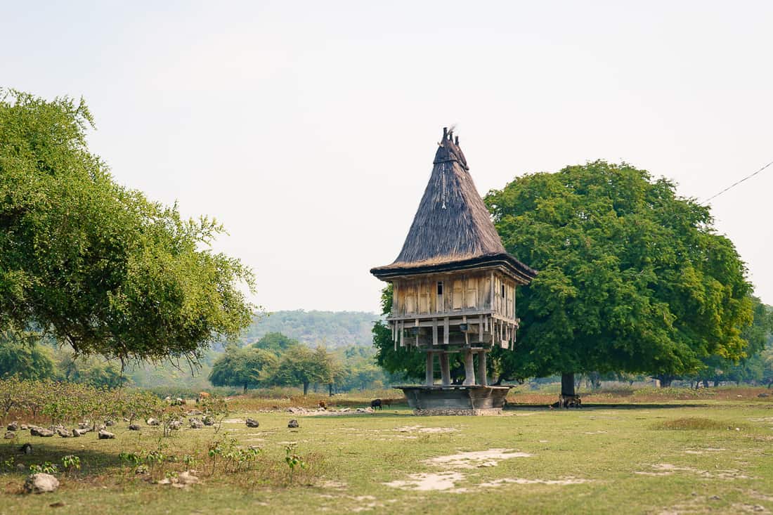 Tradisional stilted house, Com, East Timor