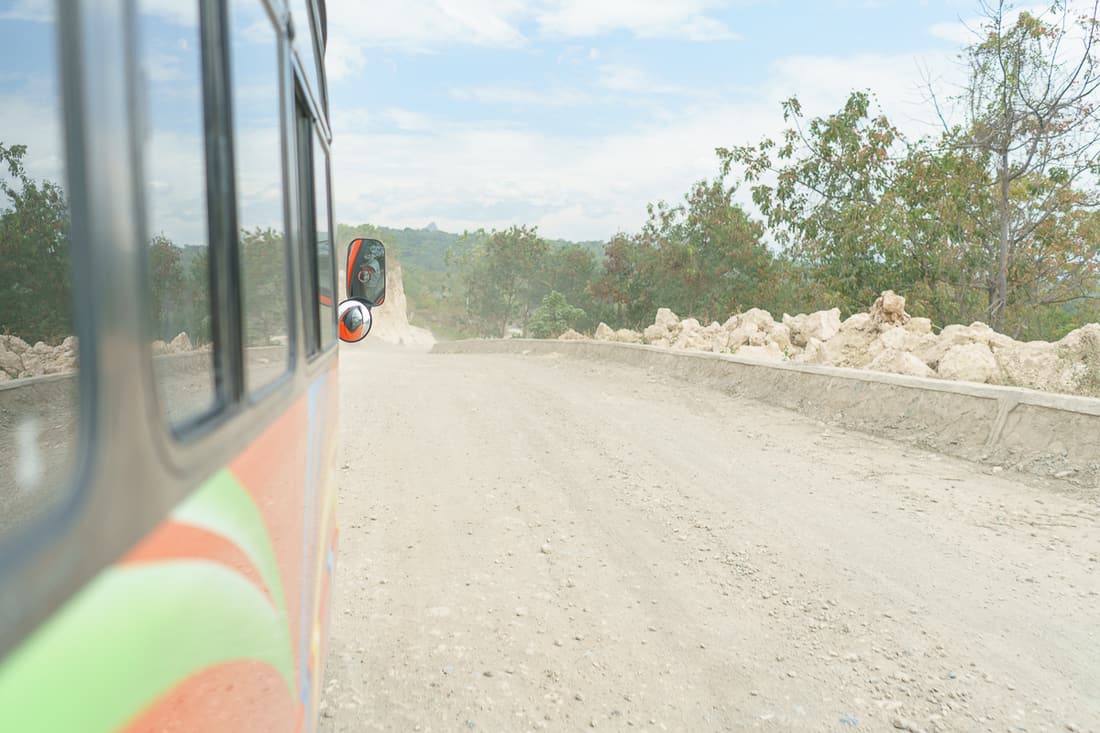 Bus on the road to Baucau, East Timor