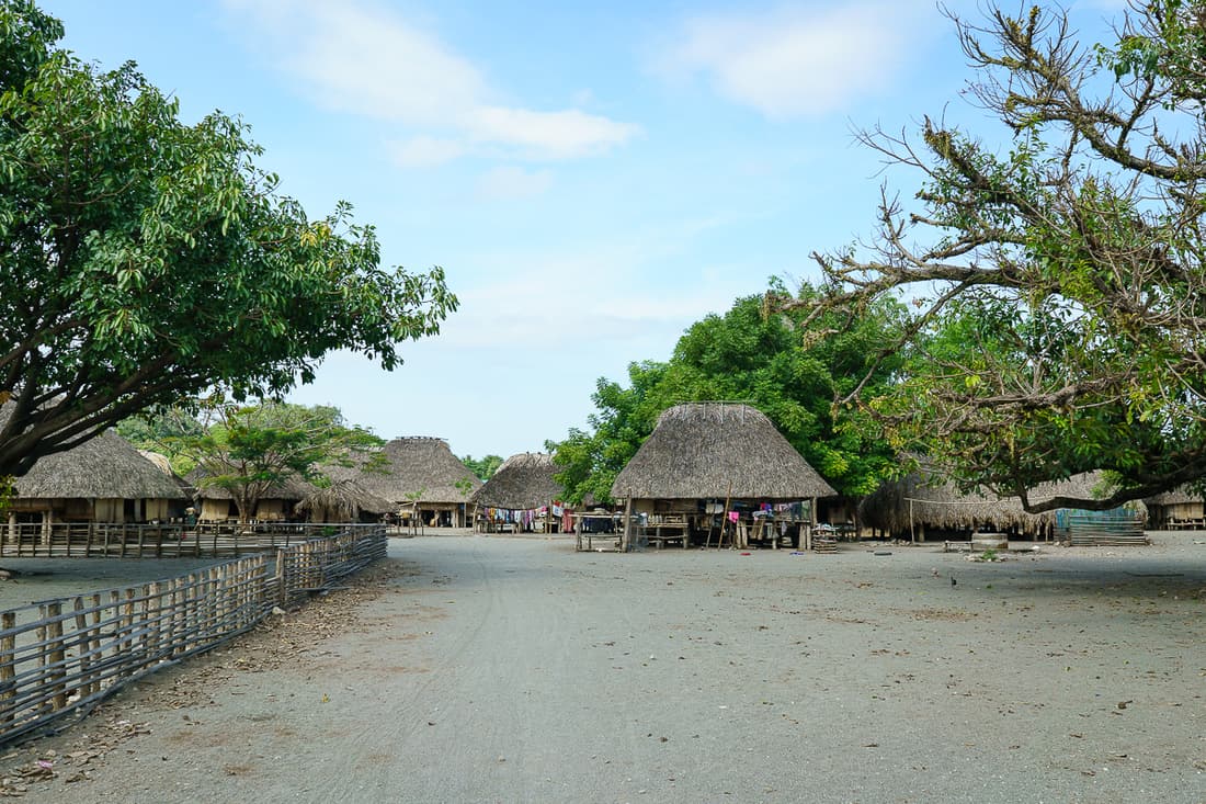 Traditional homestead at Suai Loro village, East Timor