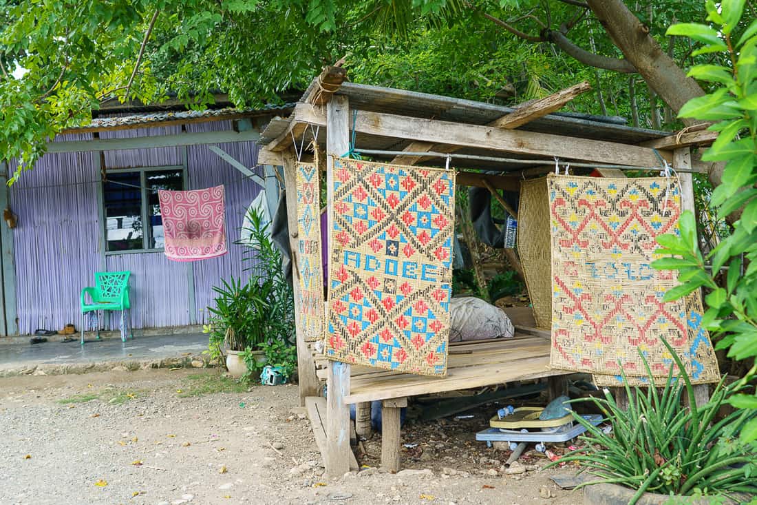 Woven mats at Suai, East Timor