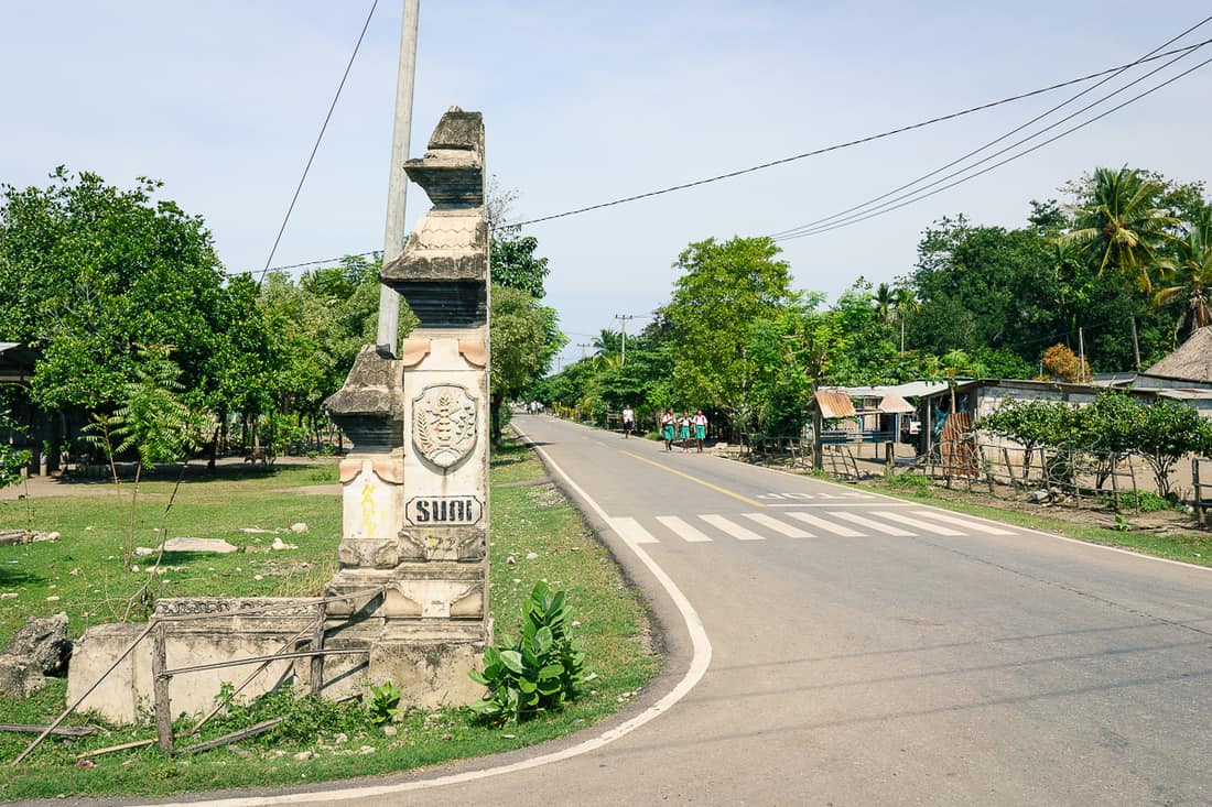 Entrance to Suai Loro village, East Timor