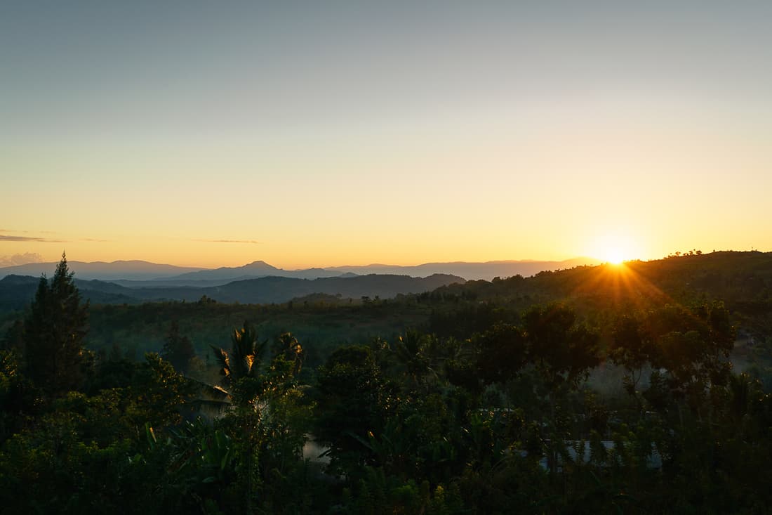 Sunrise seen from Balibo Fort, East Timor