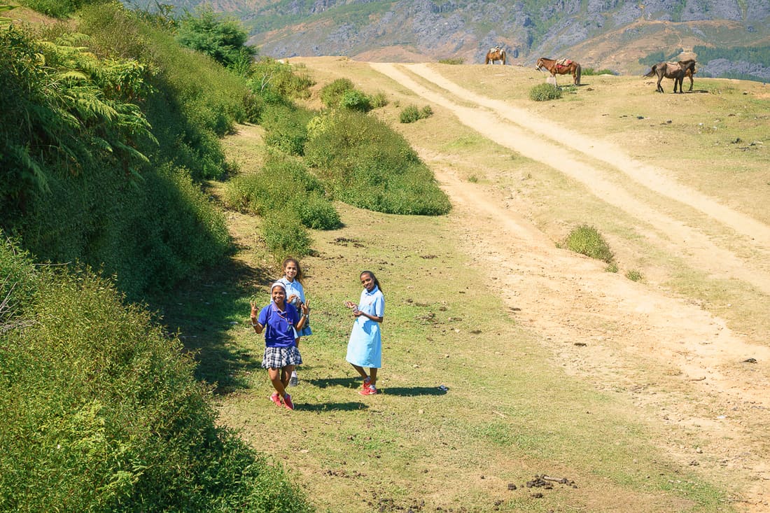 Girls in Letefoho, East Timor