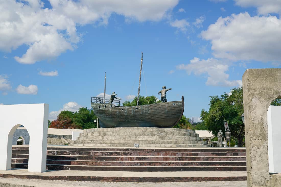 Lifau memorial outside Pante Macassar, Oecusse, East Timor