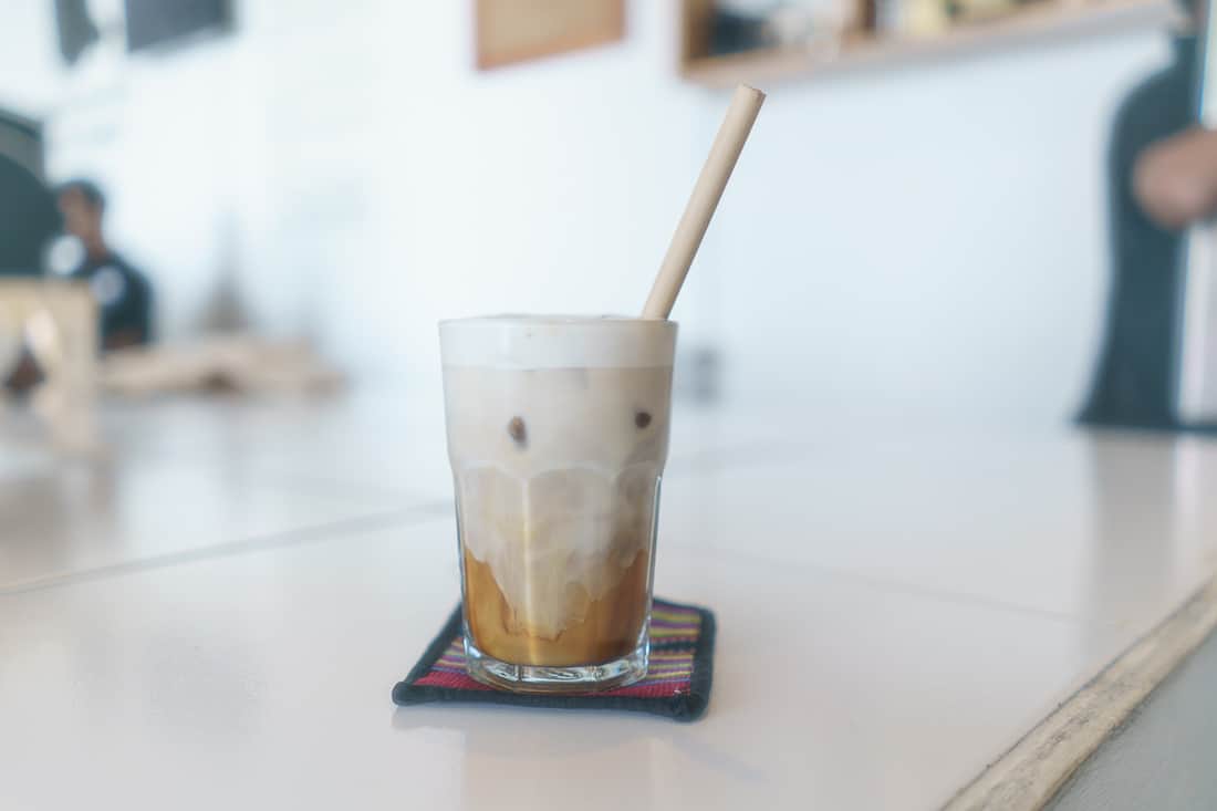 Latte Macchiato at Letefoho coffee shop, Dili, East Timor